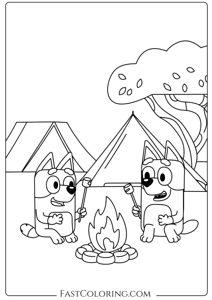 Bluey and Bingo’s Camping Trip in the Outback