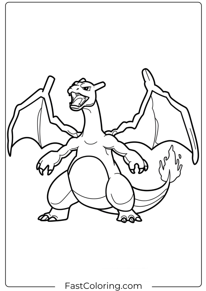 Charizard Pokemon Coloring Page