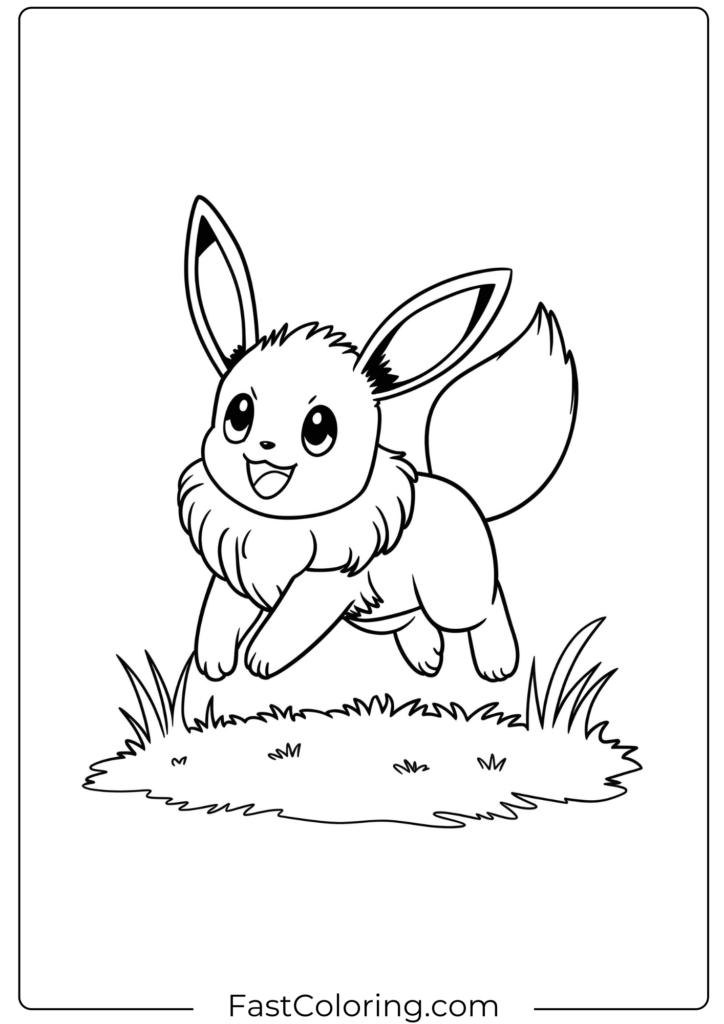 Eevee Pokemon Coloring Page