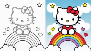 Hello Kitty Coloring Pages