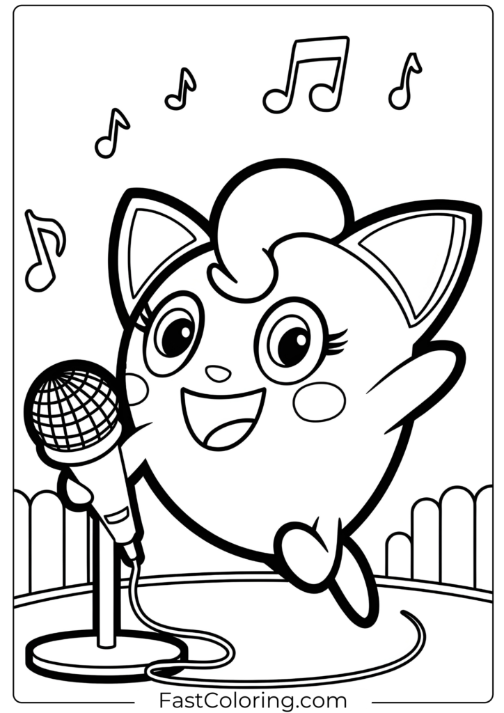 Jigglypuff Singing on the Stage