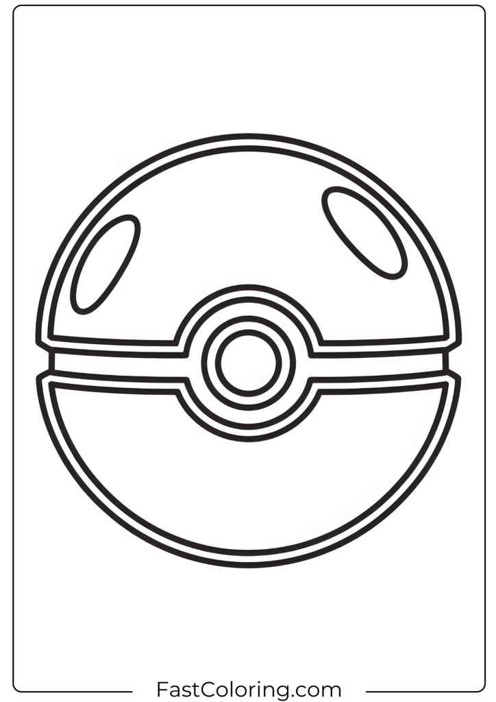 Pokemon Ball Coloring Page