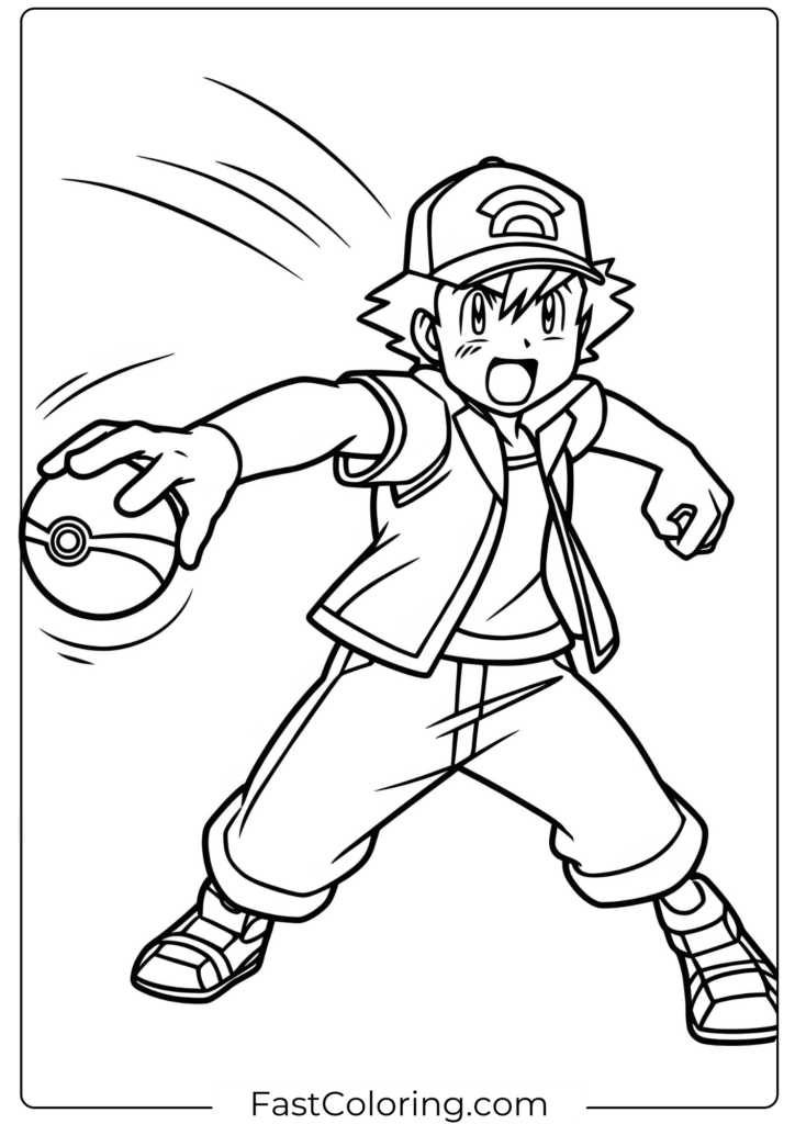 Pokemon Coloring Page Pokeball