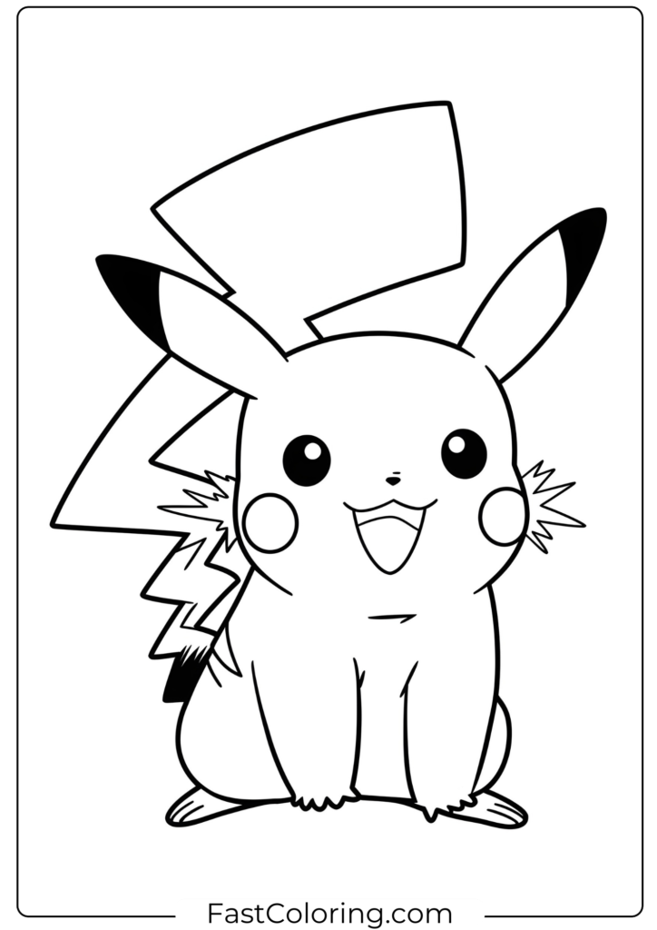 Pokemon Pikachu Coloring Page