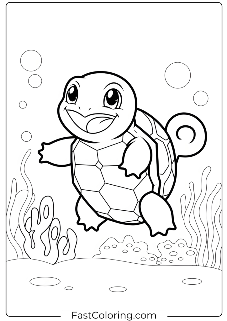 Squirtle Exploring Underwater