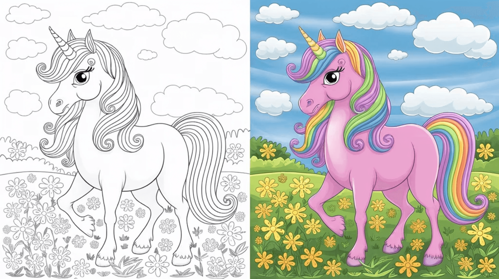 Free Printable Unicorn Coloring Pages for Kids